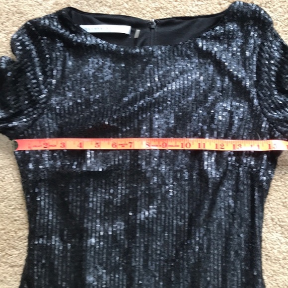 SUSANA MONACO size 2 Black Sequined Dress - Picture 7 of 8